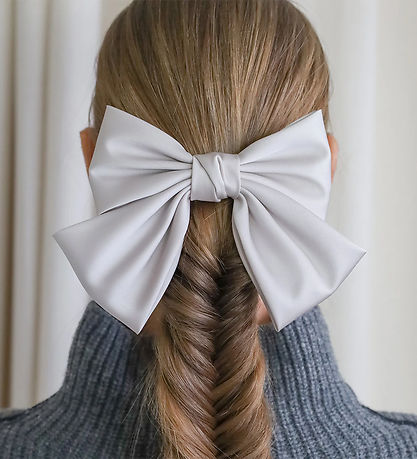 By Str Bow Hair Clip - Julia - Grey