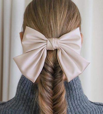 By Stær Bow Hair Clip - Julia - 14 cm - Beige