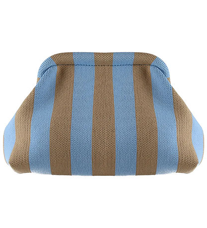 By Str Bag - Alba Clutch - Light blue/Beige Striped