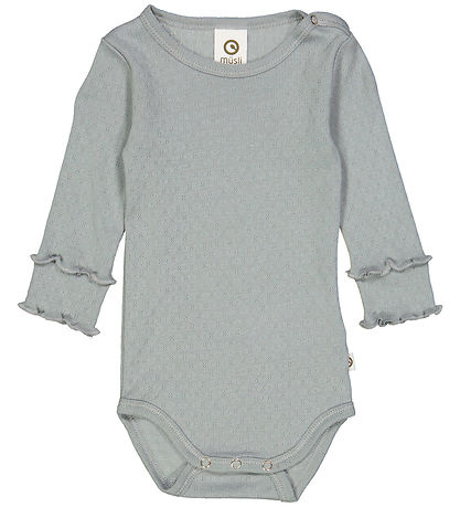 Müsli Samfella L/æ - Pointelle - Jasmine Blue