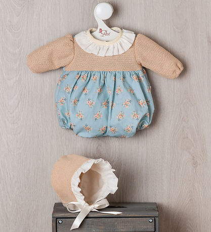 Asi Dockkläder - 46 cm - Leo - Beige/Blå