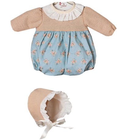Asi Dockkläder - 46 cm - Leo - Beige/Blå