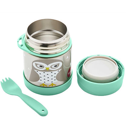 3 Sprouts Thermal container - Stainless Steel - 350 mL - Owl