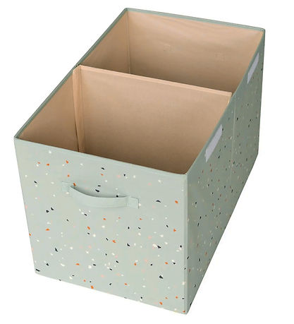 3 Sprouts Storage Box w. Lid- 63x38x39 cm - Terrazzo/Green