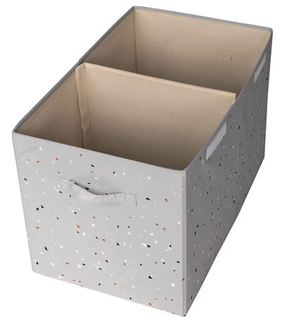 3 Sprouts Geymslukassi M. Lok - 63x38x39 cm - Terrazzo/Ljós eik