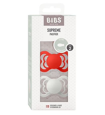 BIBS Supreme+ Speen - Maat 2 - 2-pack - Symmetrisch - Candy Appl