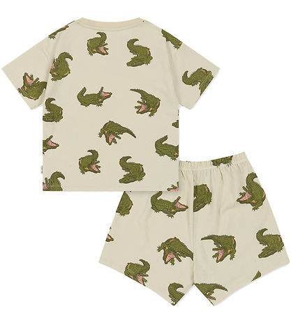 Konges Sljd Set - T-shirt/Shorts - Linne - Crocodile