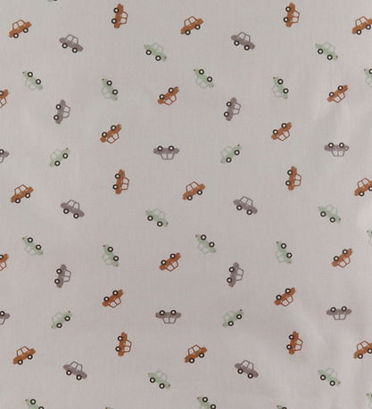 Nørgaard Madsens Sängkläder - Vuxen - Beige m. Bilar I Bränd Fa