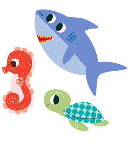 Autocollants Djeco - 62 pces - Animaux marins