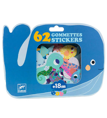 Autocollants Djeco - 62 pces - Animaux marins