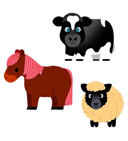 Djeco Stickers - 62 pcs - Farm animals