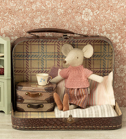 Maileg Cardboard Suitcase - Grandma Mouse Cardboard Suitcase w.