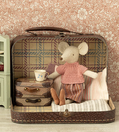 Maileg Cardboard Suitcase - Grandma Mouse Cardboard Suitcase w. 