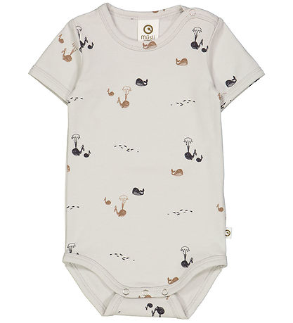 Müsli Bodysuit k/æ - Whale - Soft Blue/Mystery Blue/Shade