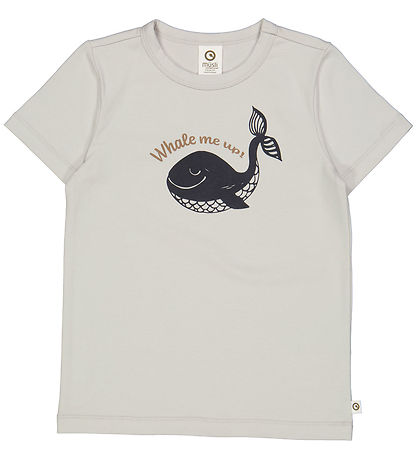 Msli T-shirt - Whale - Soft Blue