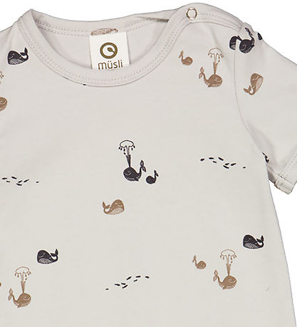 Müsli Summer Romper - Whale - Soft Blue/Mystery Blue/Shade