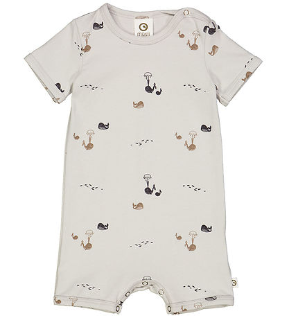 Müsli Summer Romper - Whale - Soft Blue/Mystery Blue/Shade