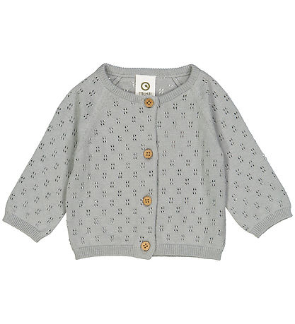 Msli Cardigan - Knitted - Pointelle - Jasmine Blue