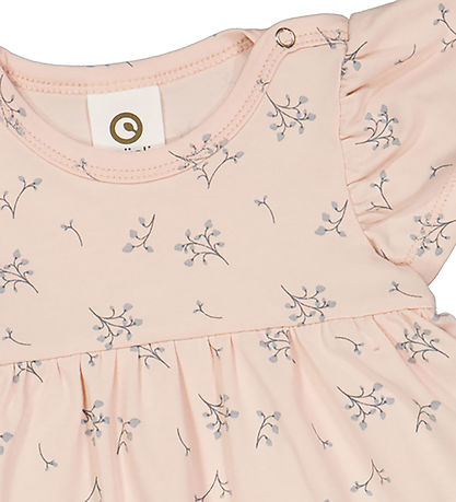 Müsli Bodysuit w. Skirt s/s - Jasmin - Nightingale/Jasmin Blue/S
