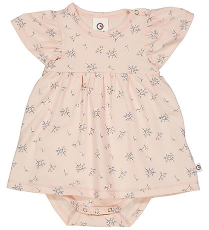 Müsli Bodysuit w. Skirt s/s - Jasmin - Nightingale/Jasmin Blue/S