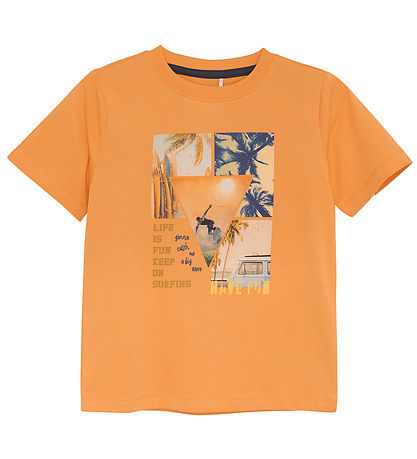 Minymo T-shirt - Mock Orange w. Surfer