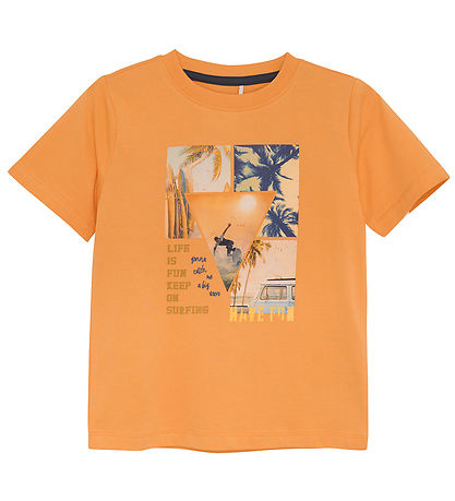 Minymo T-Shirt - Mock Orange m. Surfer