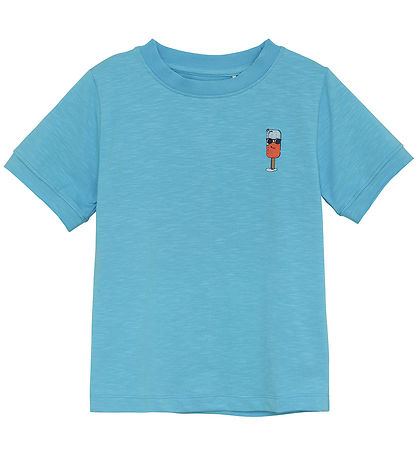 Minymo T-shirt - Bonnie Blue m. Glass