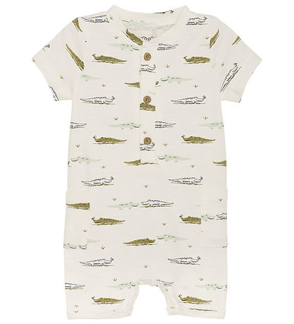 Minymo Summer Romper - Pristine w. Crocodiles