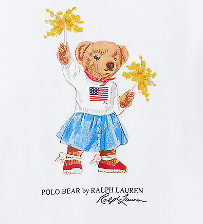 Polo Ralph Lauren Sweat-shirt - Blanc av. Peluche