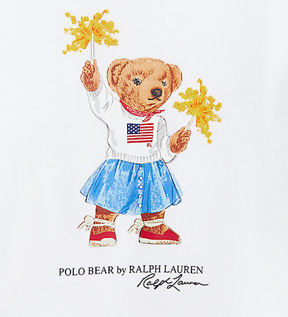 Polo Ralph Lauren Sweatshirt - Vit m. Gosedjur