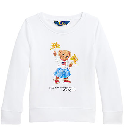 Polo Ralph Lauren Sweat-shirt - Blanc av. Peluche