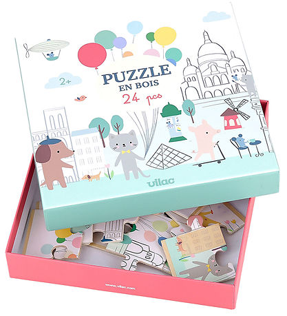 Vilac WoodJigsaw Puzzle - 24 Bricks - Paris