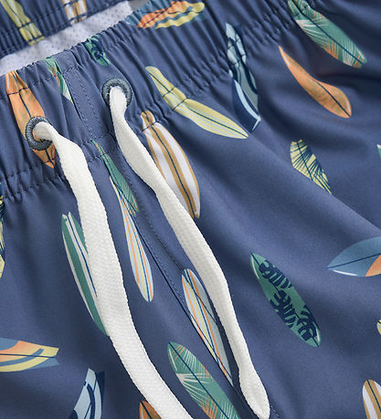 Color Kids Swim Trunks - Vintage Indigo w. Surfboards