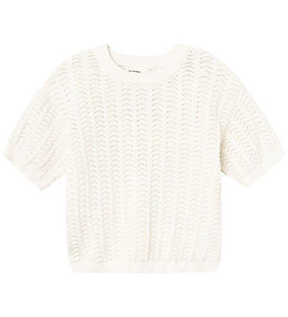 Lil' Atelier Blouse - Knitted - NmfJohanna - Coconut Milk w. Poi