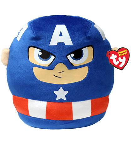 Ty Soft Toy - Squishy Beanies - 25 cm - Marvel Captain America