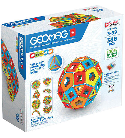 Geomag Segulsett - Supercolor Panels Masterbox - 388 Partar