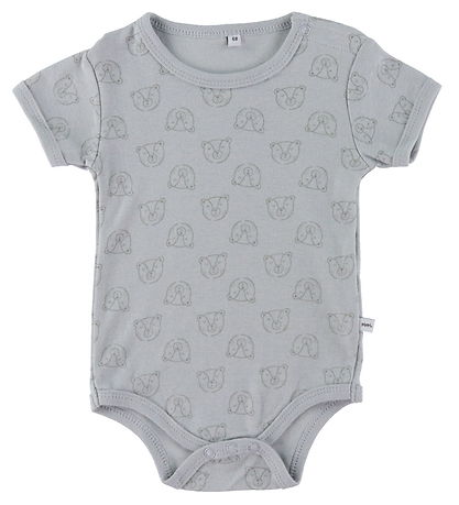 Pippi Baby Bodysuit k/æ - 4-Pack - Harbor Mist