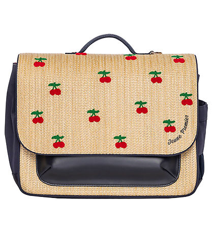 Jeune Premier Ryggsck - It Bag Midi - Raffia Cherry