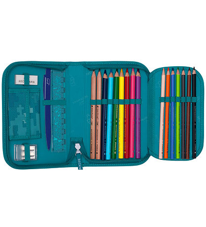 Beckmann Pencil Case w. Content - Jungle Game - Green