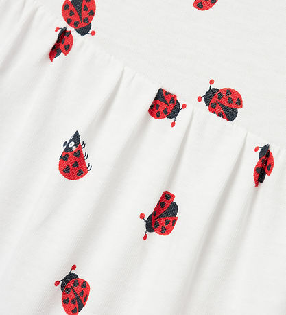 Name It Dress - NmfVigga - Bright White/Ladybugs