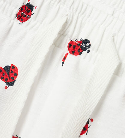 Name It Shorts - NmfVigga - Bright White/Ladybugs