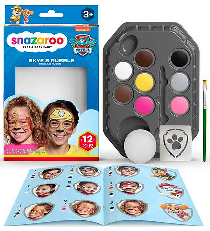 Snazaroo Face Paint - 8 Colours - Paw Patrol Cloud & Rubble