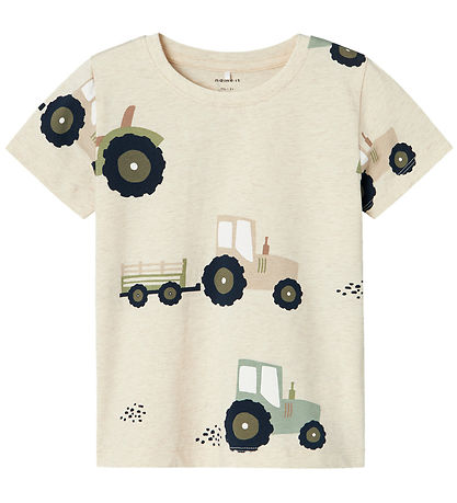 Name It T-shirt - NmmJam - Peyote Melange w. Tractors