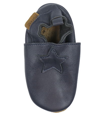 En Fant Soft Sole Leather Shoes - Blue Night
