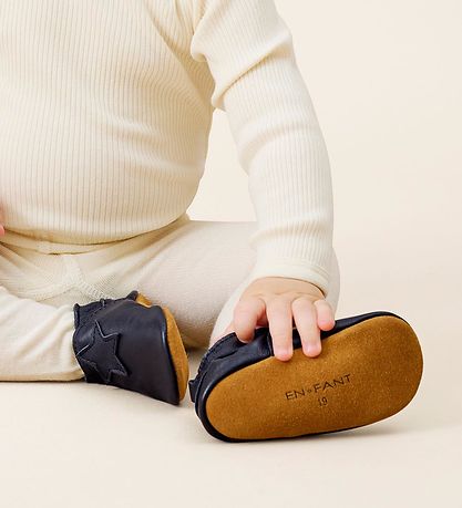 En Fant Soft Sole Leather Shoes - Blue Night