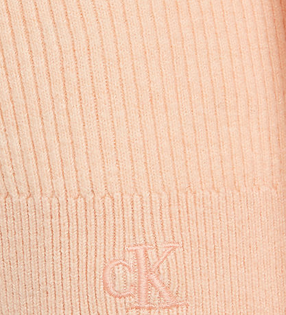 Calvin Klein Blouse - Knitted - Rib - Polo Collar - Pink Sand