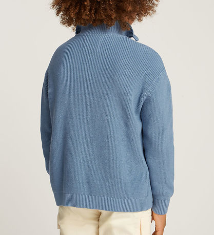 Calvin Klein Blússa - Prjónað - Rib - Hálf-zip Mono - dofnað Gal