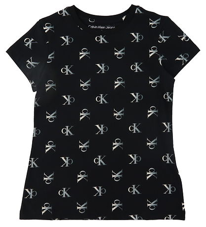 Calvin Klein T-Shirt - 2er-Pack - Black Monogramm Aop/Afterglow