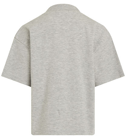 Calvin Klein Stuttermabolur - Einrit - Light Grey Heather