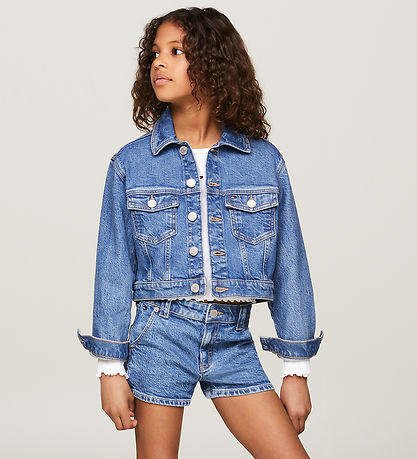 Tommy Hilfiger Jeansjacke - Kurz geschnitten - Trucker - Midsalt